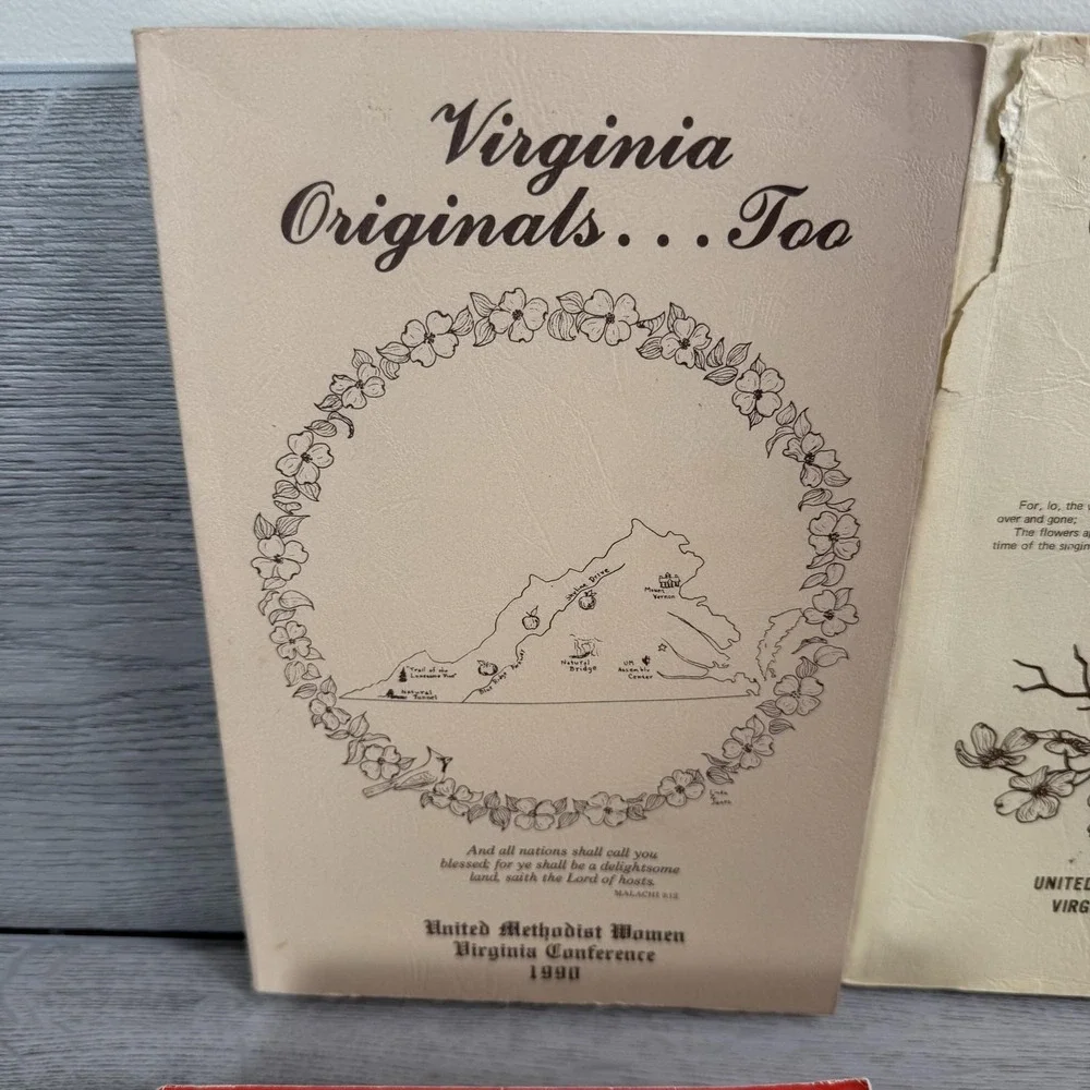 Vintage Virginia Cookbooks Lot 4 Virginia Originals Richmond Receipts Spiral VA